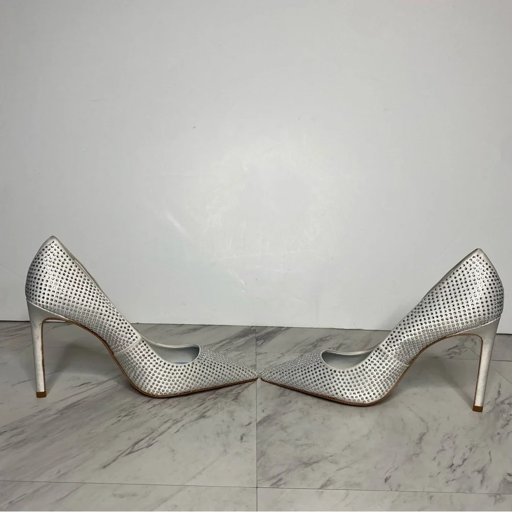 Schutz Lou Crystal Pointy Toe Pump 9B